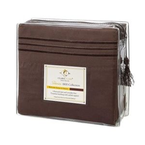 CHOCOLATE DELUXE MICROFIBER BED SHEET SET